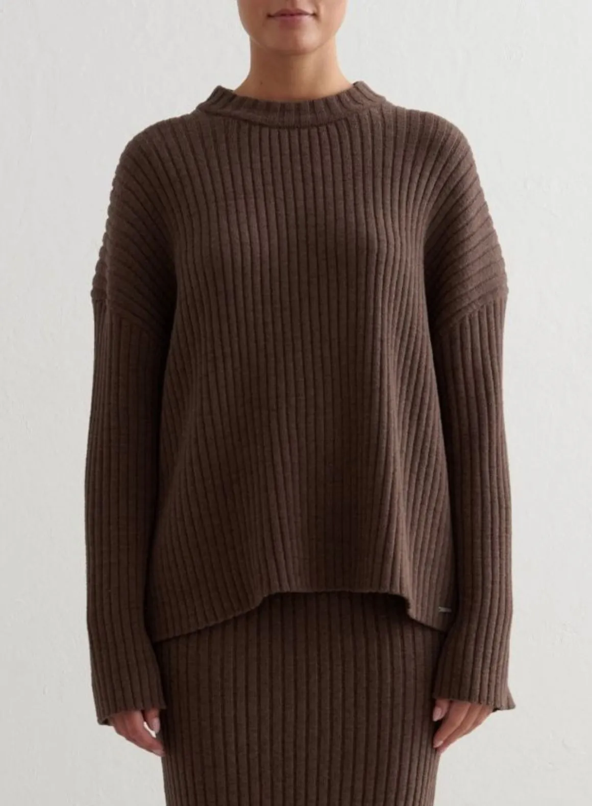 Macchiato Rib Knit Sweater & Skirt Set sold by Aimn product image thumbnail 3