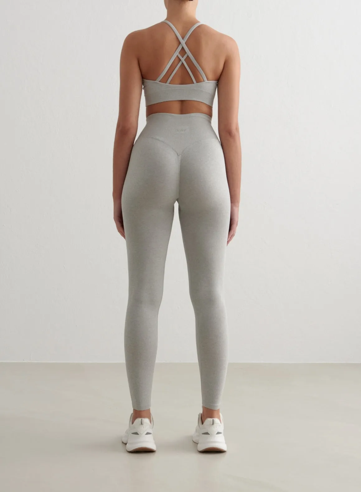 Grey Melange Shape Seamless Cross Back Bra sold by Aimn product image thumbnail 4