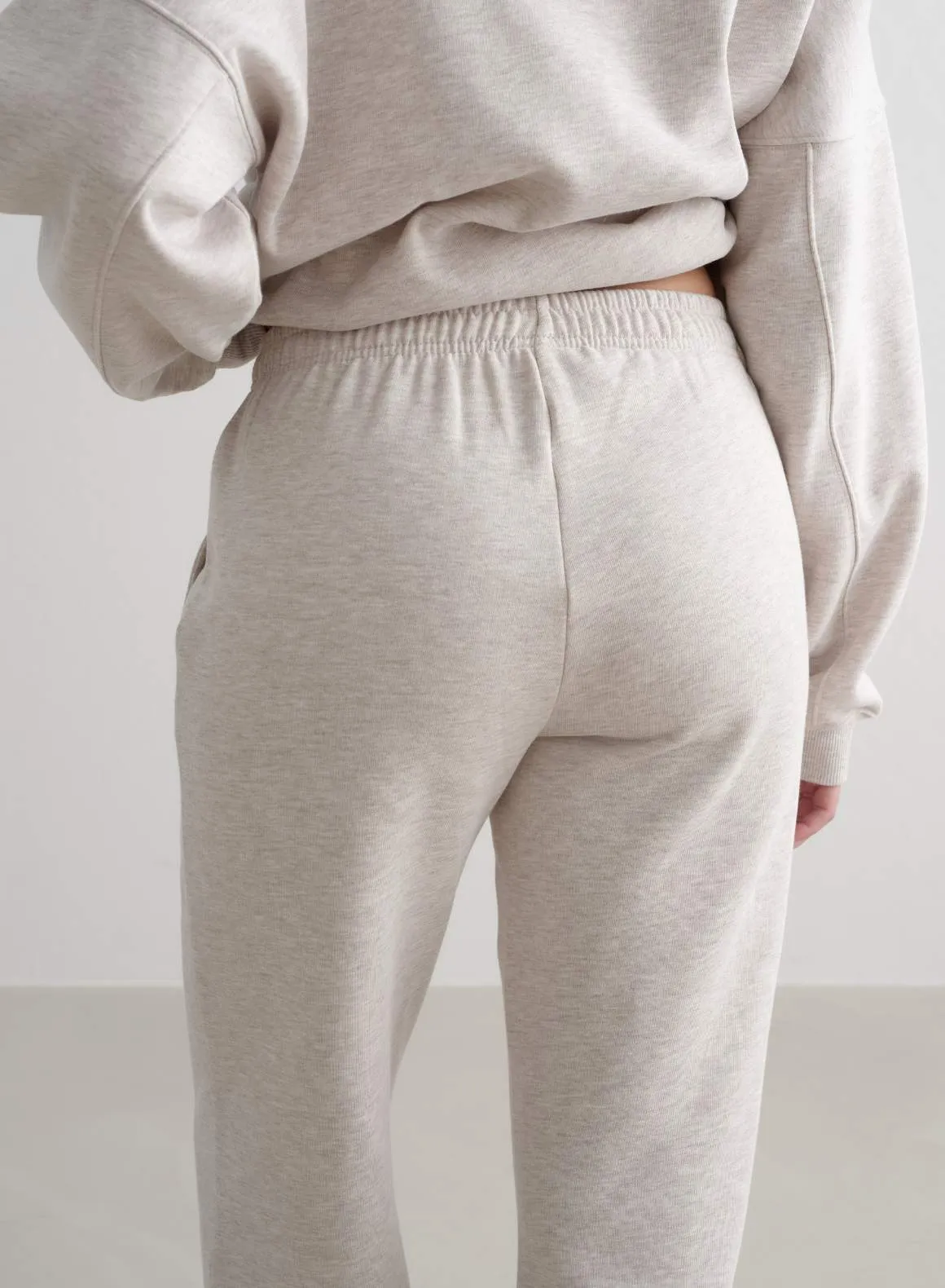 Beige Melange Classic Sweatpants sold by Aimn product image thumbnail 4