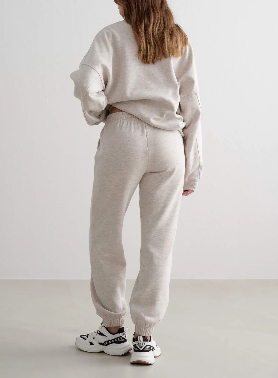 Beige Melange Classic Sweatpants sold by Aimn product image thumbnail 2