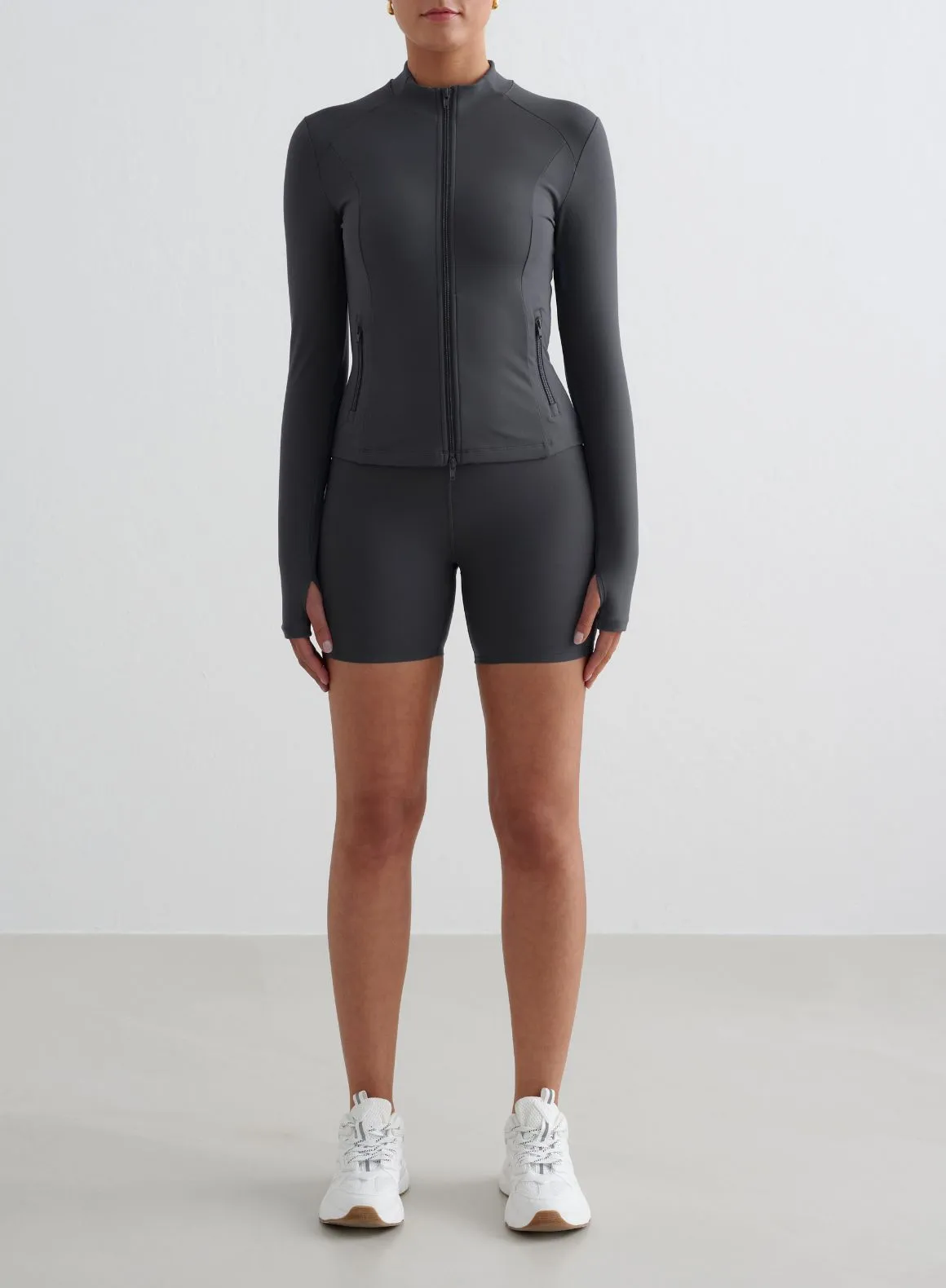 Shadow Grey Sense Zip Jacket sold by Aimn product image thumbnail 3