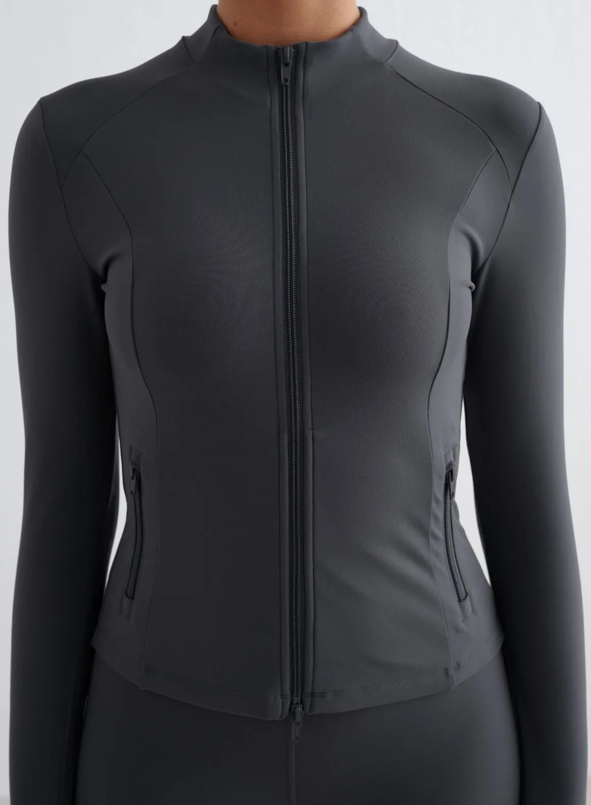 Shadow Grey Sense Zip Jacket sold by Aimn product image thumbnail 5