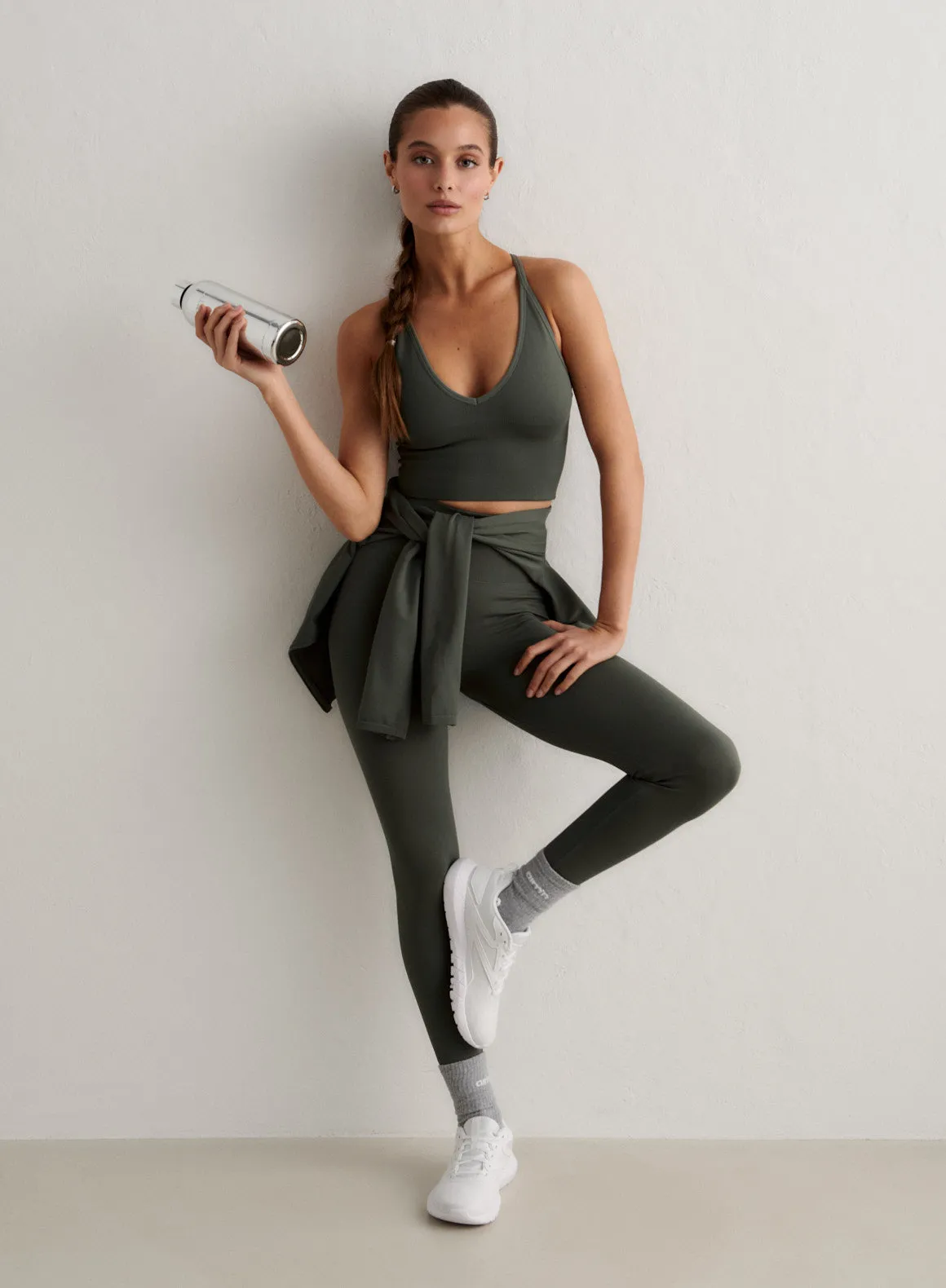 Ivy Shape Seamless Cross Back Bralette sold by Aimn product image thumbnail 4