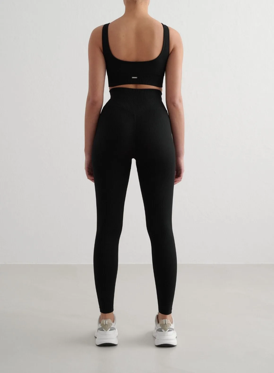 Black Ribbed Seamless Tall Tights sold by Aimn product image thumbnail 3