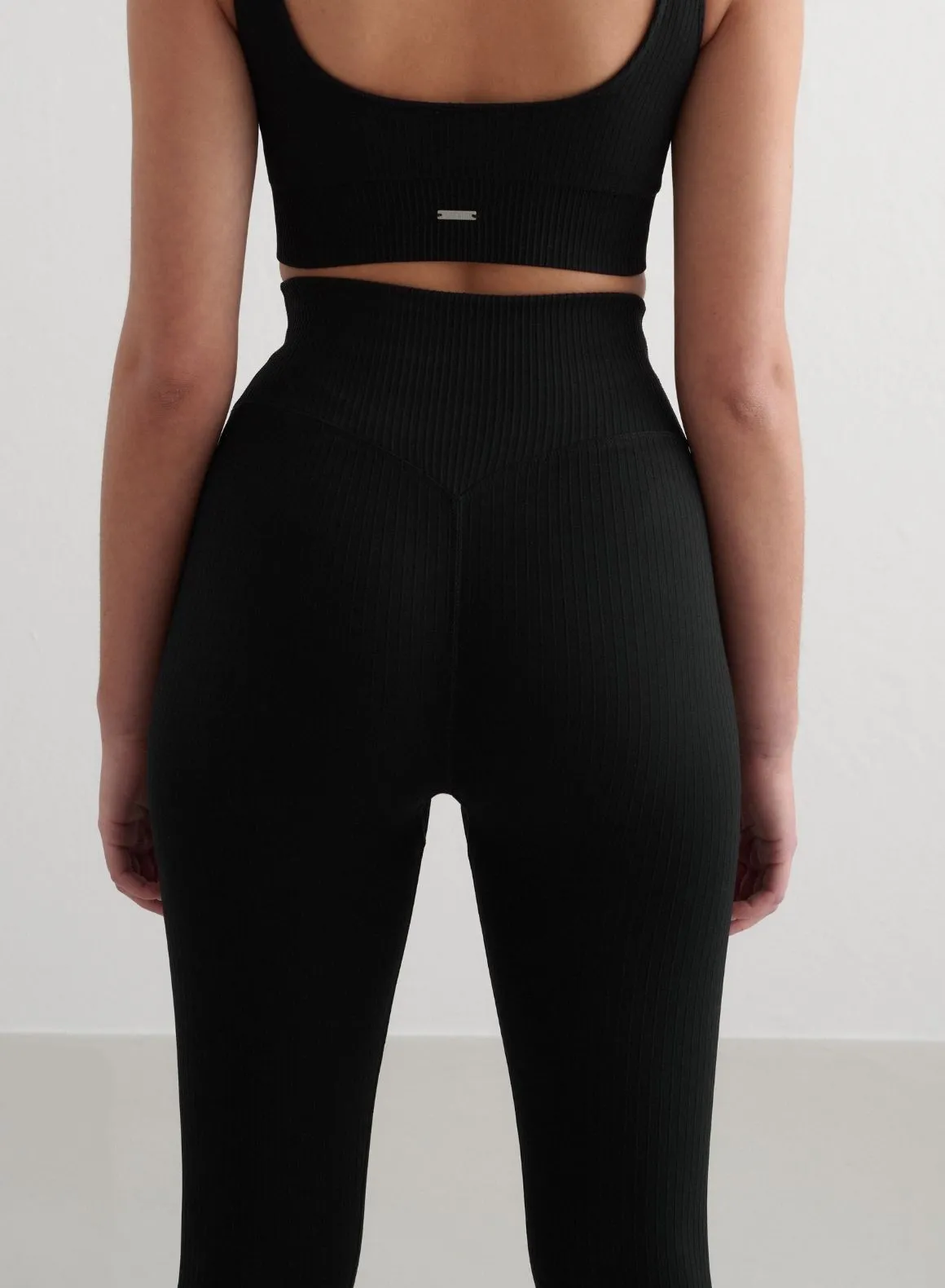 Black Ribbed Seamless Tall Tights sold by Aimn product image thumbnail 4