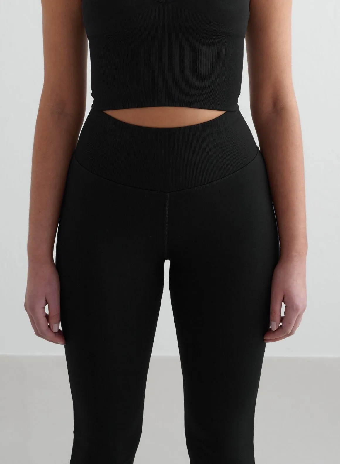 Black Shape Seamless Flare Tall Tights sold by Aimn product image thumbnail 3