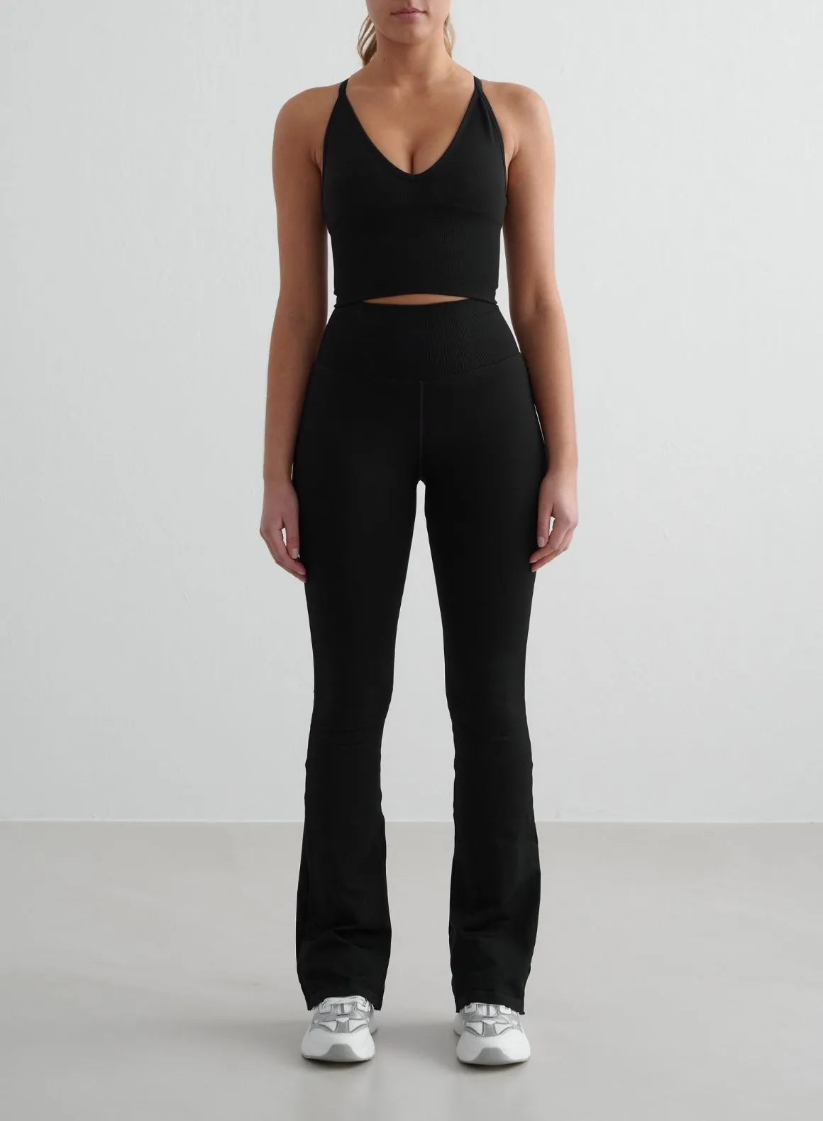 Black Shape Seamless Flare Tall Tights sold by Aimn product image thumbnail 2