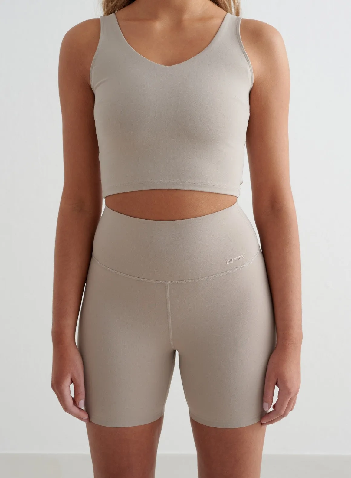 Dark Clay Sense Midi Biker Shorts sold by Aimn product image thumbnail 2