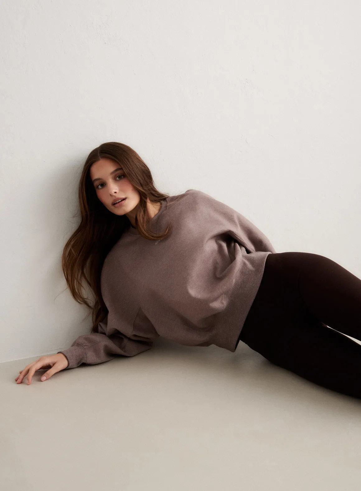 Espresso Melange Sportif Sweatshirt sold by Aimn product image thumbnail 5