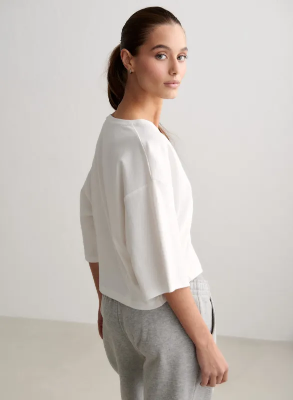 White Elevated T-shirt sold by Aimn