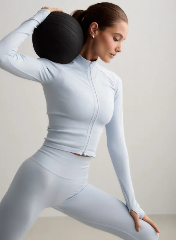 Aura Shape Seamless Zip Jacket made by Aimn