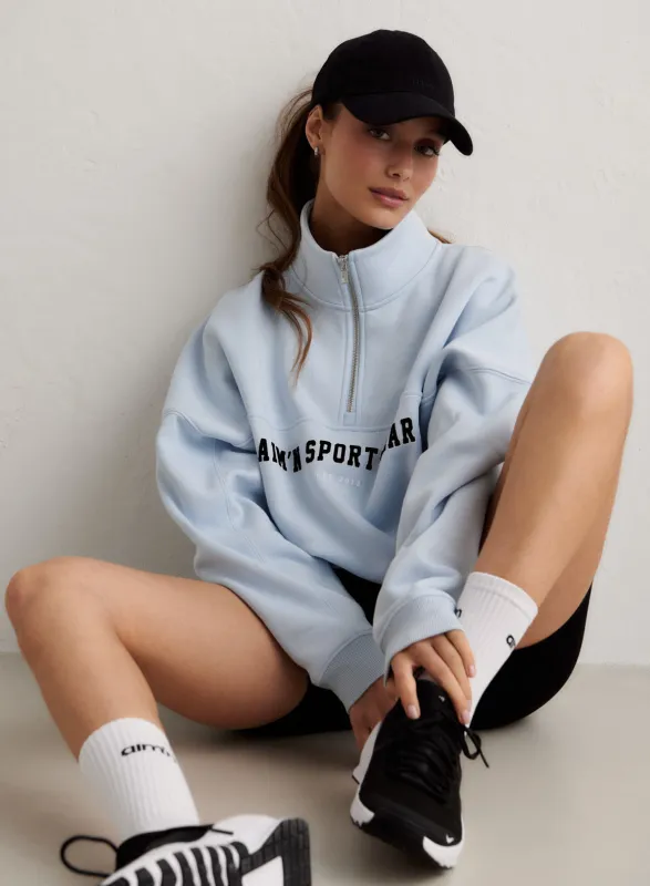 Aura Varsity Sweat Half Zip sold by Aimn