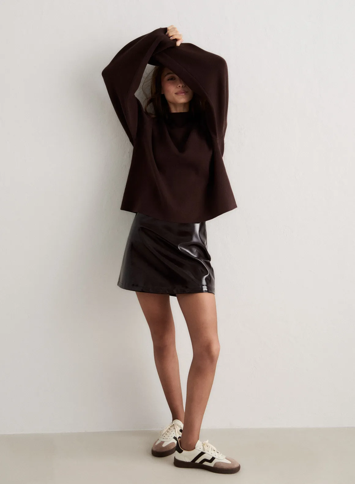 Chocolate Perfect Knit Long Sleeve sold by Aimn product image thumbnail 3