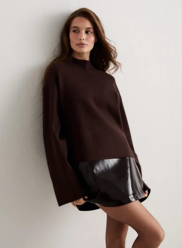 Chocolate Perfect Knit Long Sleeve made by Aimn