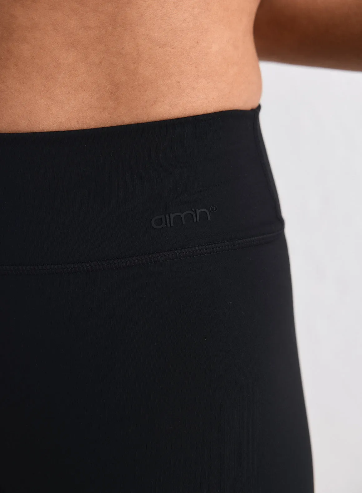 Black Sense Mid Waist Flare Tights sold by Aimn product image thumbnail 5