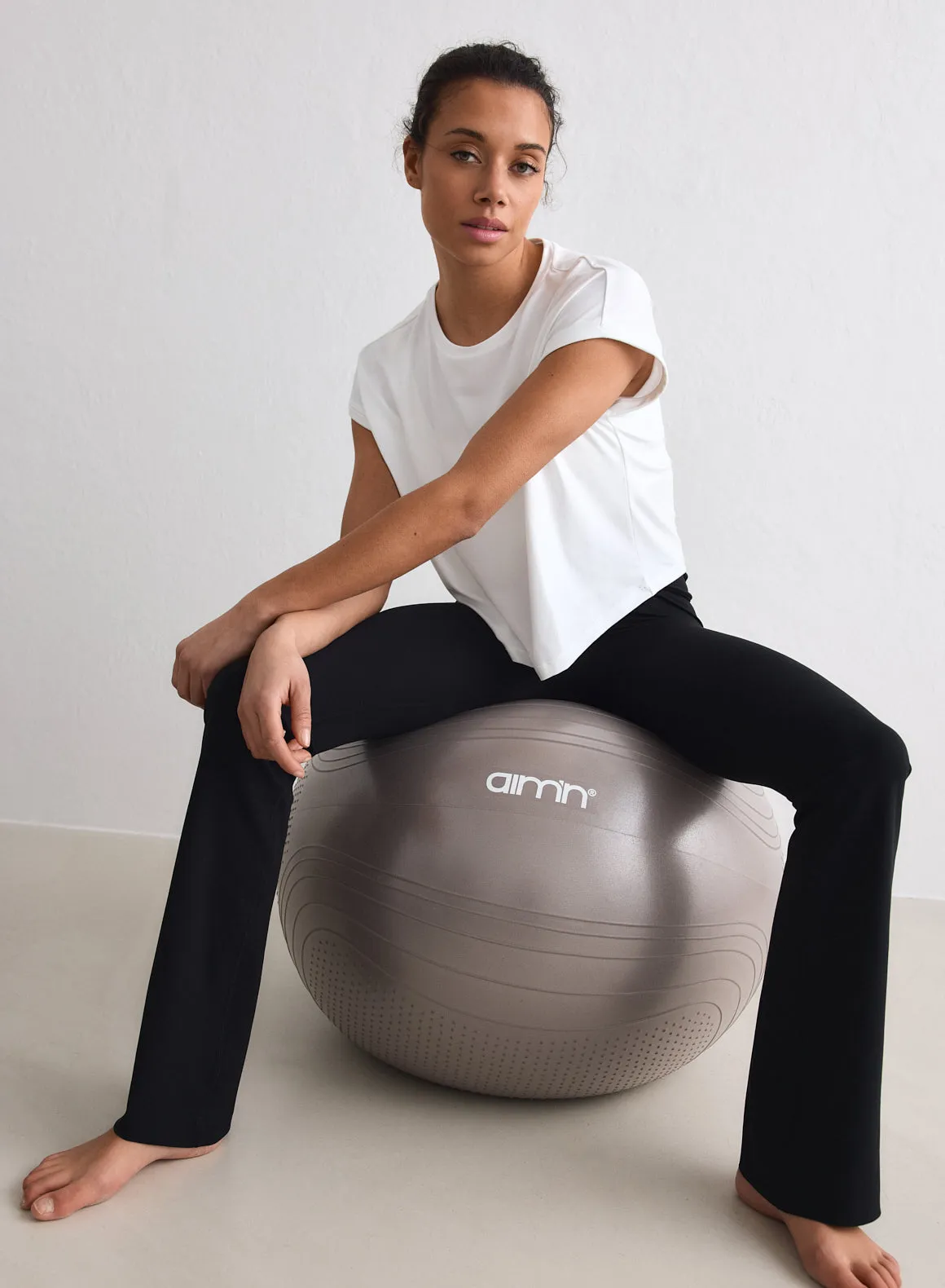 Black Sense Mid Waist Flare Tights sold by Aimn product image thumbnail 4