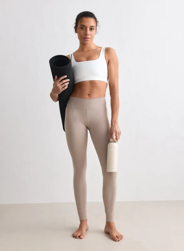 Dark Clay Sense Mid Waist Tights sold by Aimn