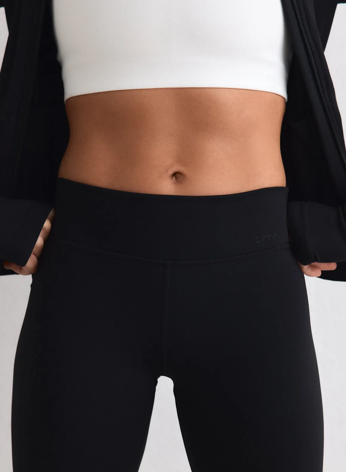 Black Sense Mid Waist Tights sold by Aimn product image thumbnail 2