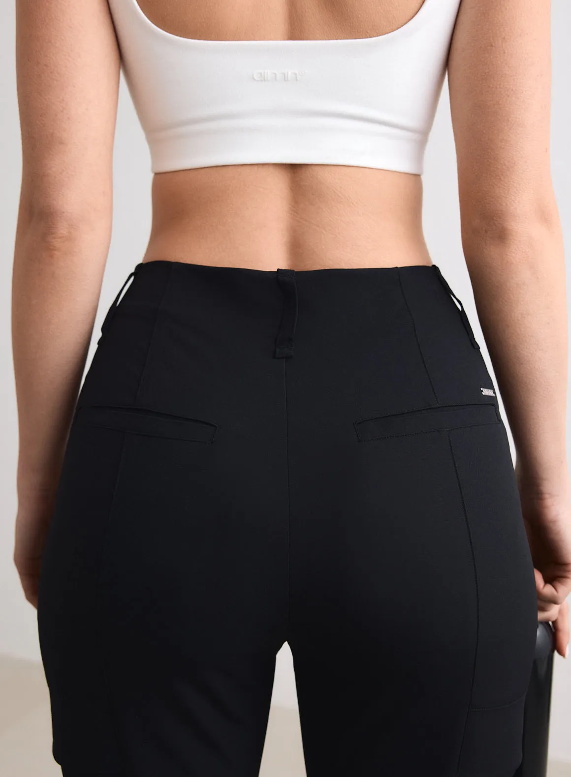 Black Straight Leg Cargo Pants sold by Aimn product image thumbnail 2