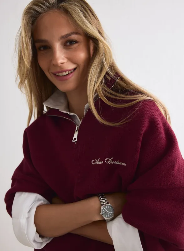 Ruby Cotton Knit Half Zip sold by Aimn