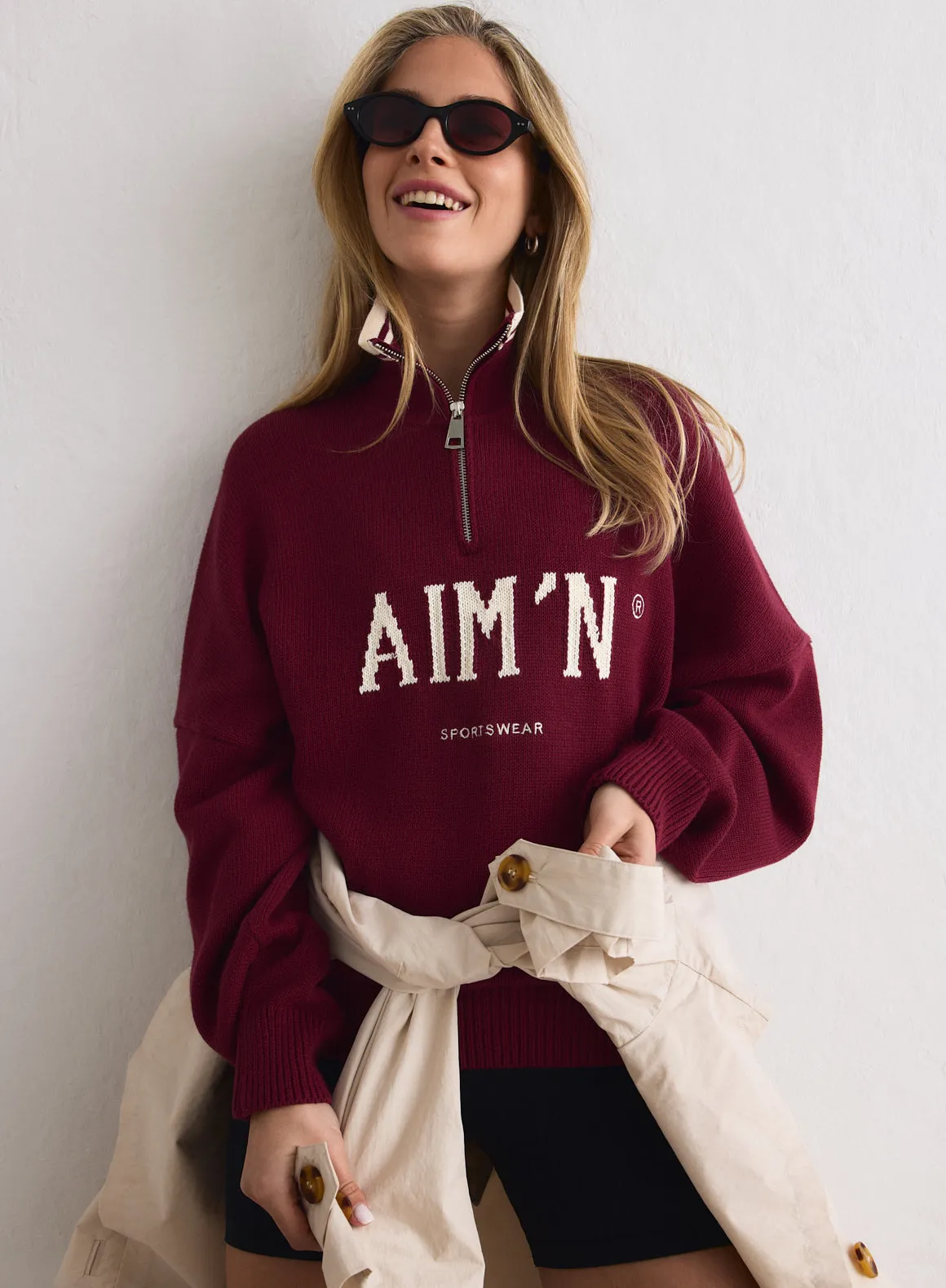 Ruby College Knitted Half Zip sold by Aimn product image thumbnail 3