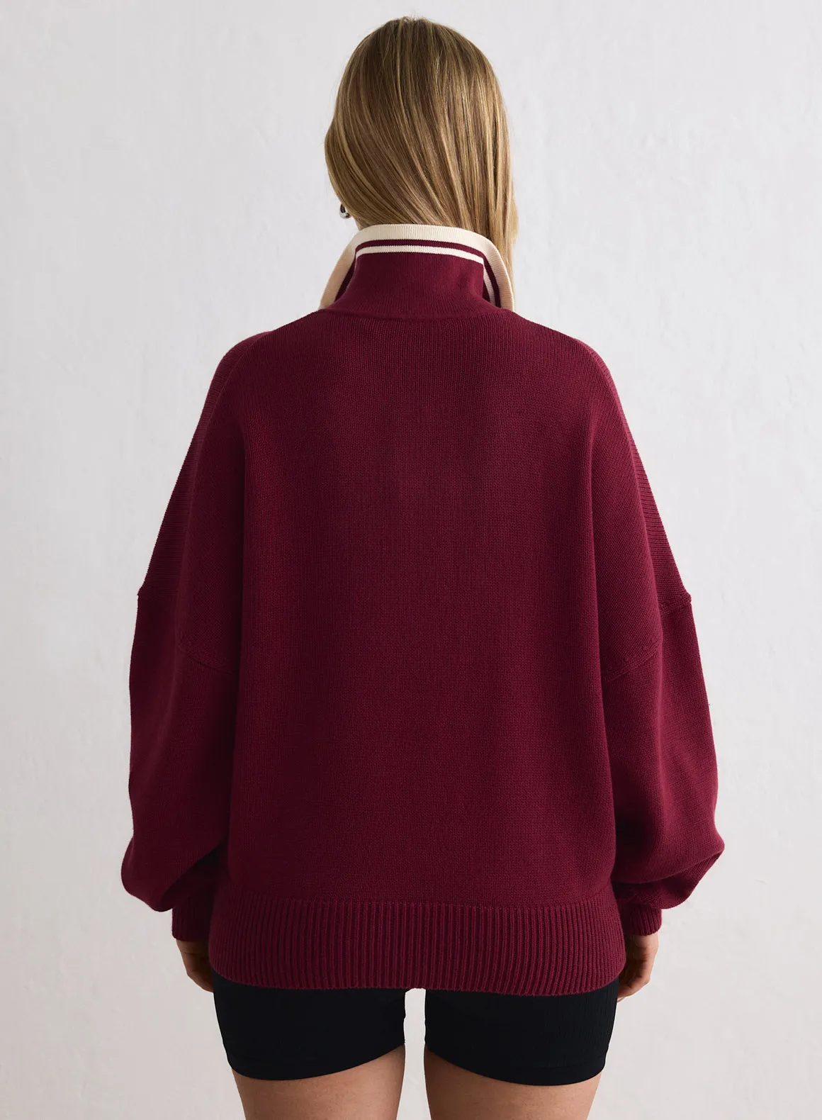 Ruby College Knitted Half Zip sold by Aimn product image thumbnail 4
