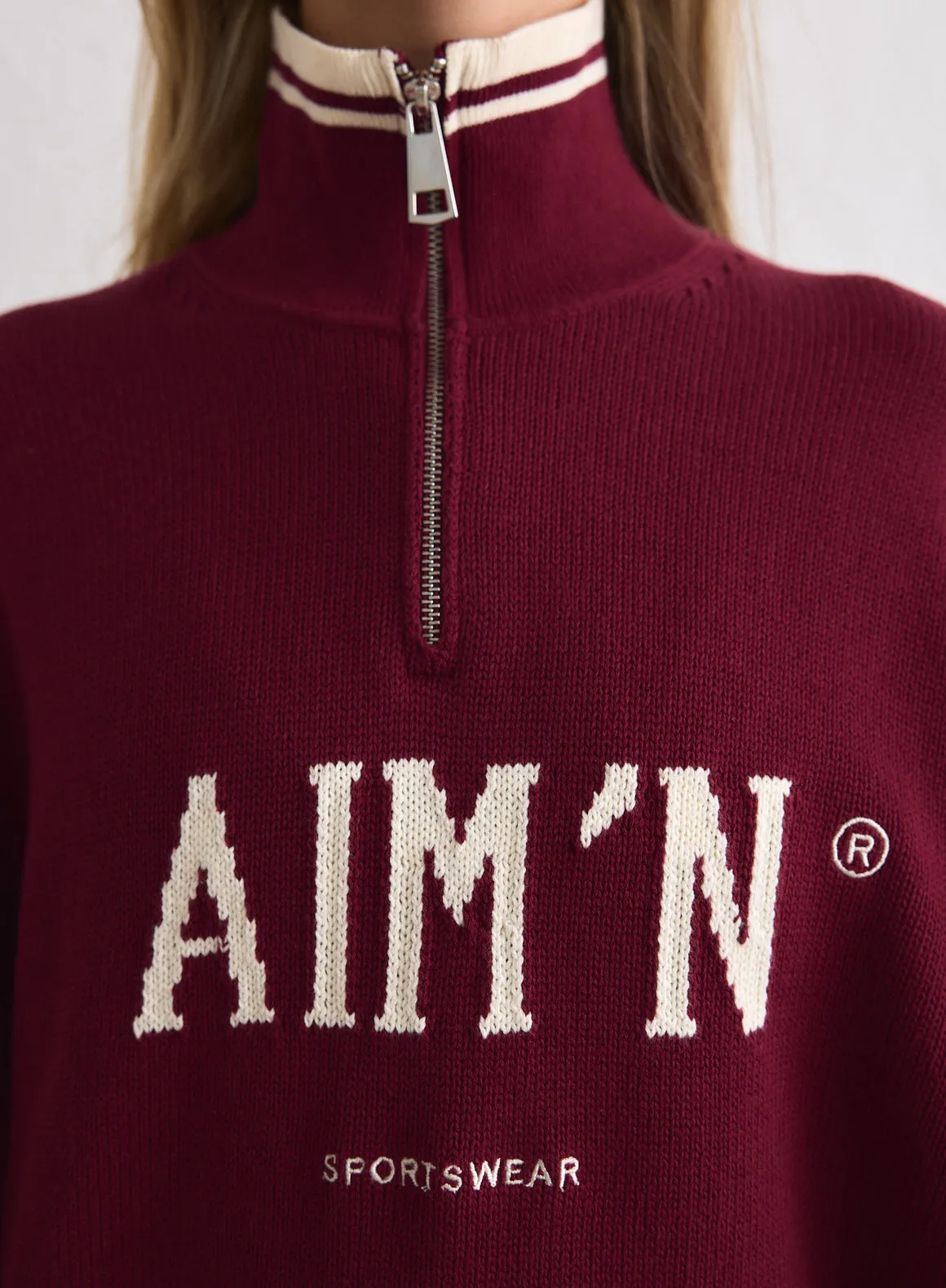 Ruby College Knitted Half Zip sold by Aimn product image thumbnail 2