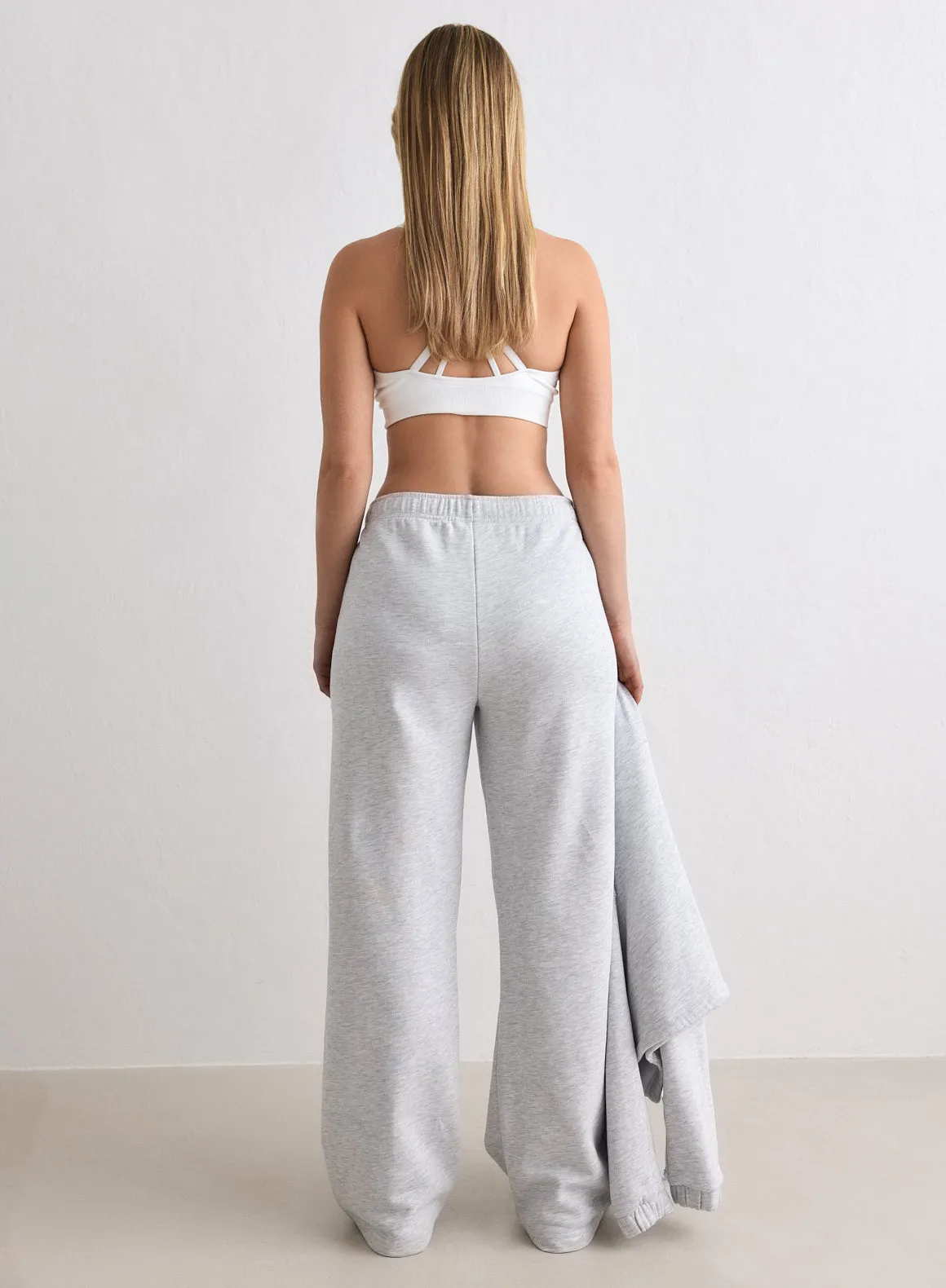 Light Grey Melange Chunky Terry Sweatpants sold by Aimn product image thumbnail 2