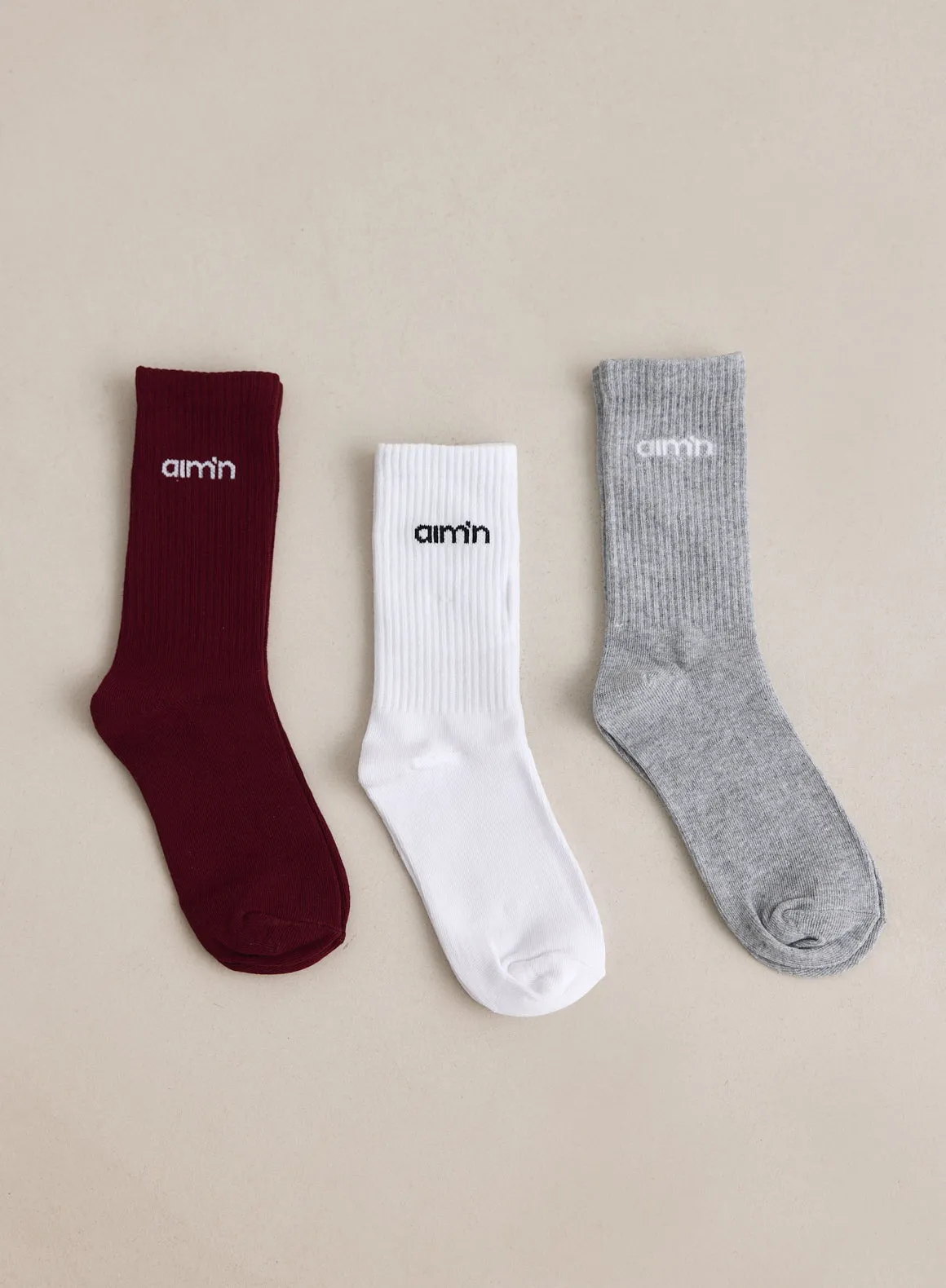 Ruby Aim'n Logo Socks 3-pack sold by Aimn product image thumbnail 4