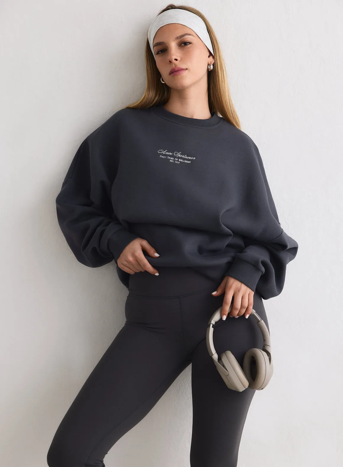 Shadow Grey Script Sweatshirt sold by Aimn