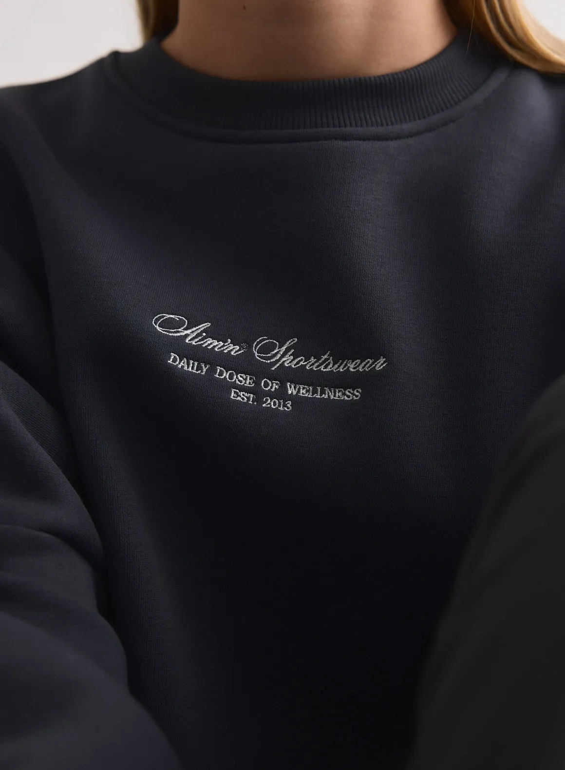 Shadow Grey Script Sweatshirt sold by Aimn product image thumbnail 2