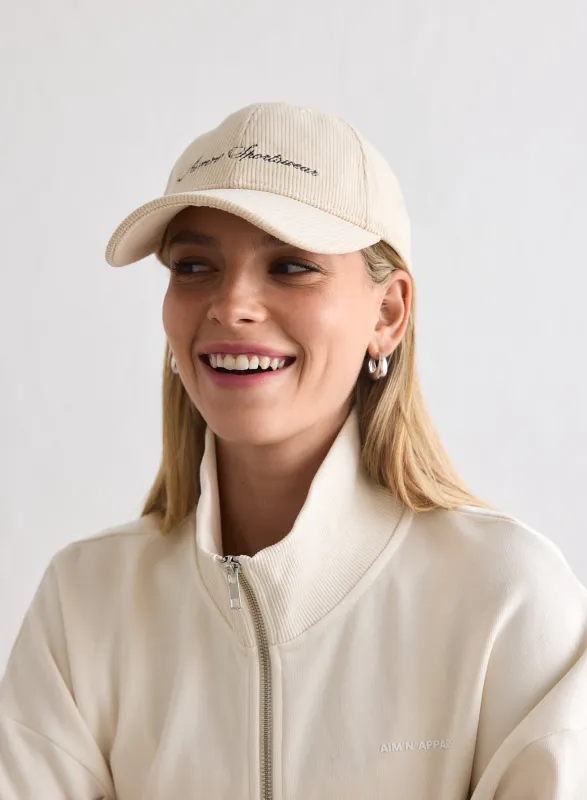 Script Corduroy Cap made by Aimn