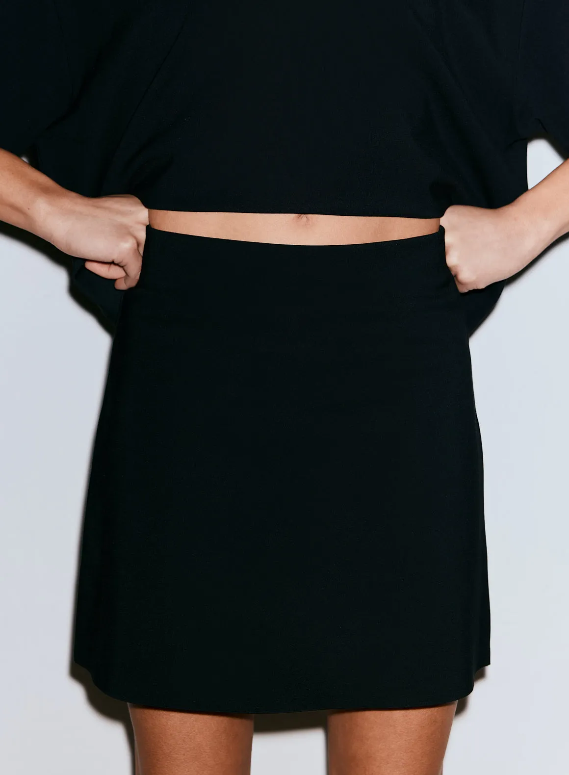 Black Luxe Mini Skort sold by Aimn product image thumbnail 2