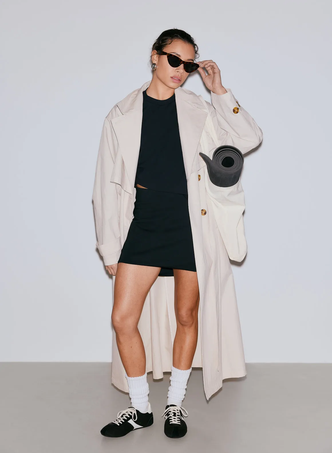 Black Luxe Mini Skort sold by Aimn product image thumbnail 5