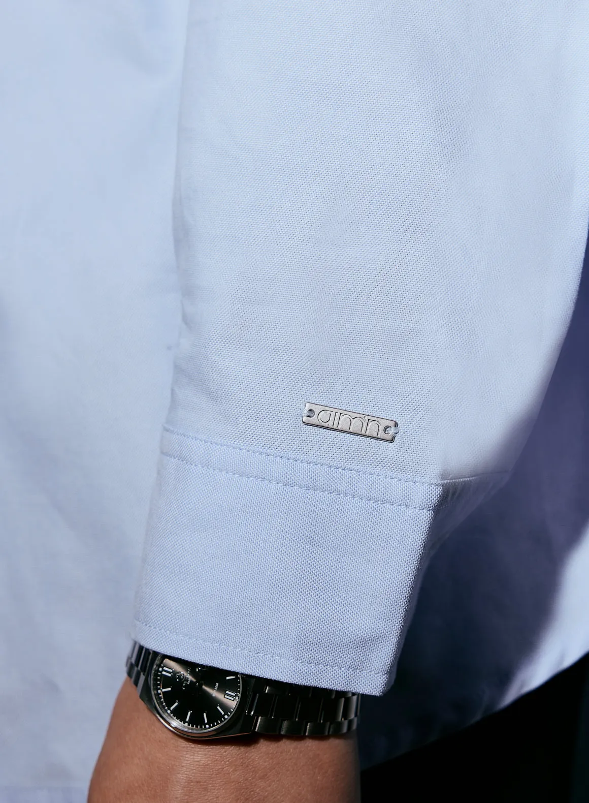 Blue Oxford Shirt sold by Aimn product image thumbnail 5