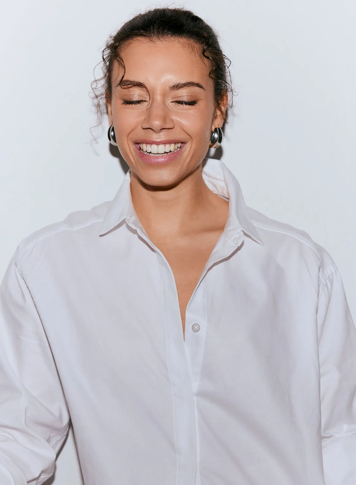 White Oxford Shirt sold by Aimn product image thumbnail 2