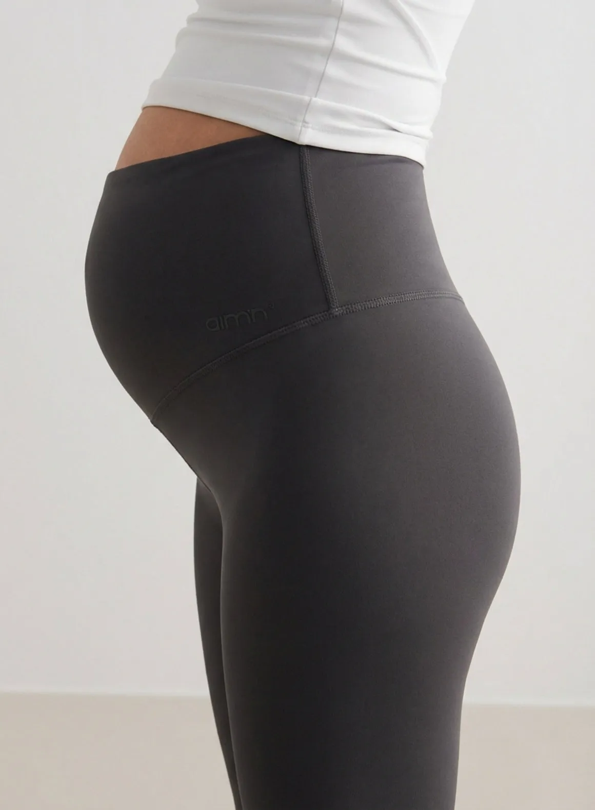 Shadow Grey Sense Maternity Flare Tights sold by Aimn product image thumbnail 4