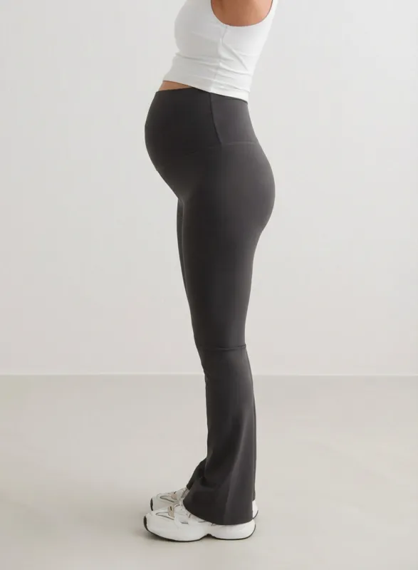 Shadow Grey Sense Maternity Flare Tights sold by Aimn