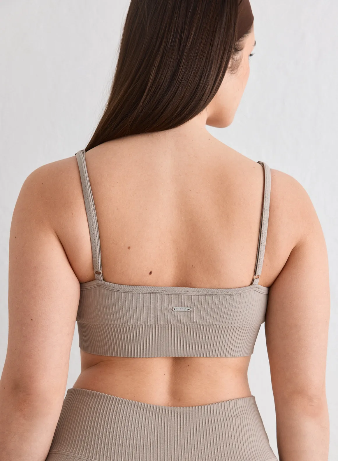 Dark Clay Ribbed Seamless Deep Cut Bra sold by Aimn product image thumbnail 2