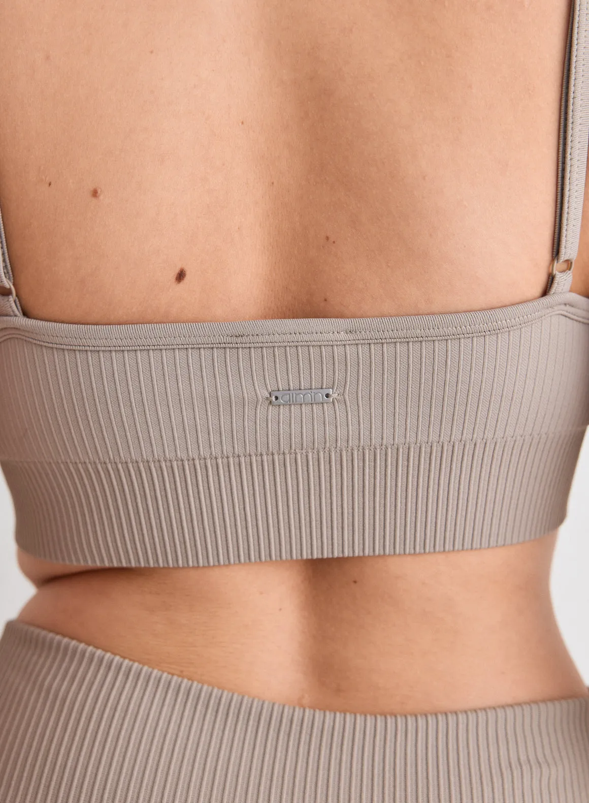 Dark Clay Ribbed Seamless Deep Cut Bra sold by Aimn product image thumbnail 3