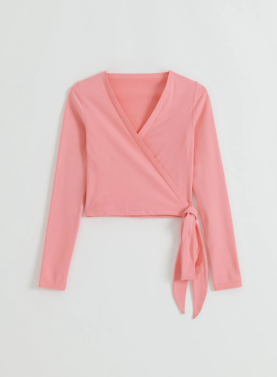 Blush Shape Seamless Wrap Long Sleeve sold by Aimn product image thumbnail 5