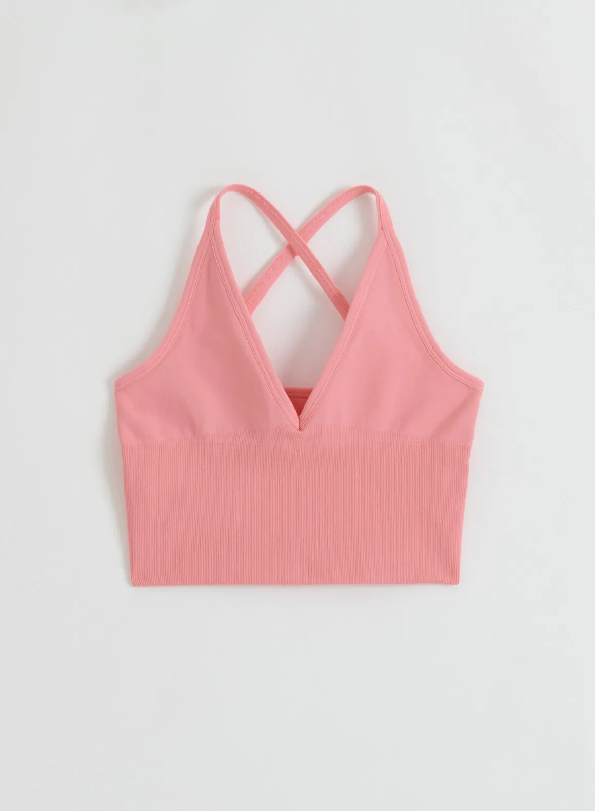 Blush Shape Seamless Cross Back Bralette sold by Aimn product image thumbnail 5