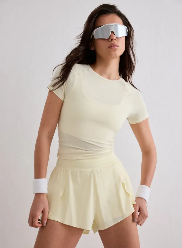 Lemon White Soft Basic Short Sleeve made by Aimn
