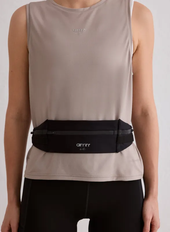 Black Running Belt Bag made by Aimn