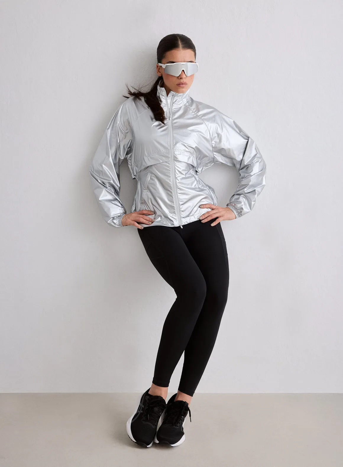 Silver Metallic Running Jacket sold by Aimn product image thumbnail 4