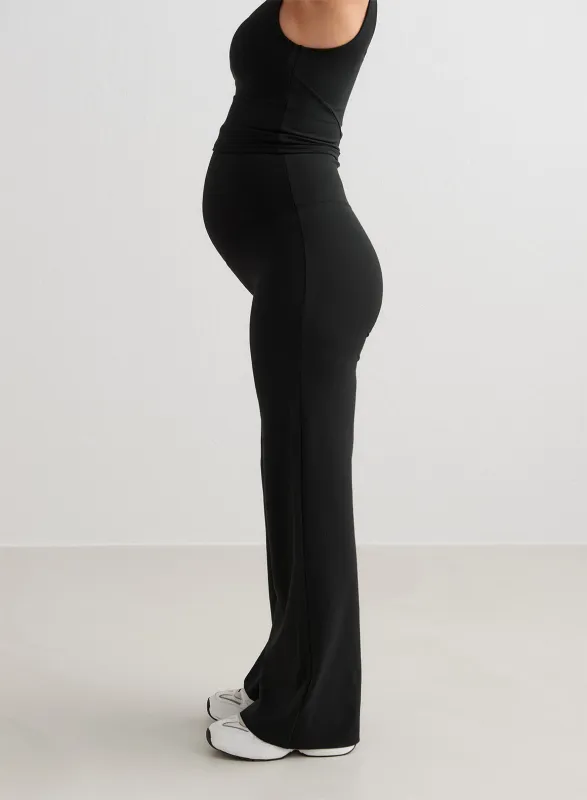 Black Sense Maternity Wide Pants made by Aimn