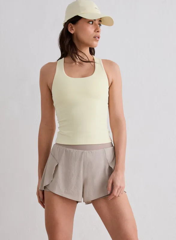 Dark Clay Running Shorts made by Aimn