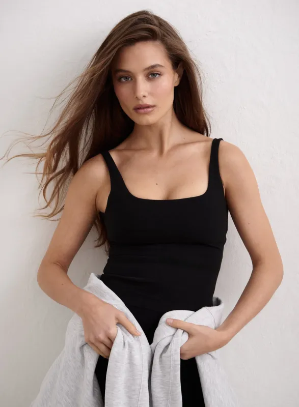 Black Sense Singlet made by Aimn