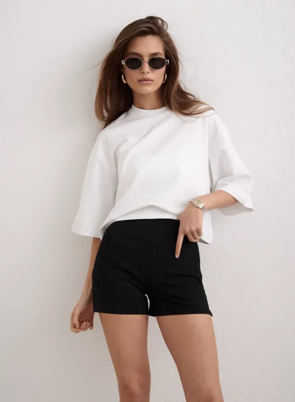 Black Luxe Shorts made by Aimn