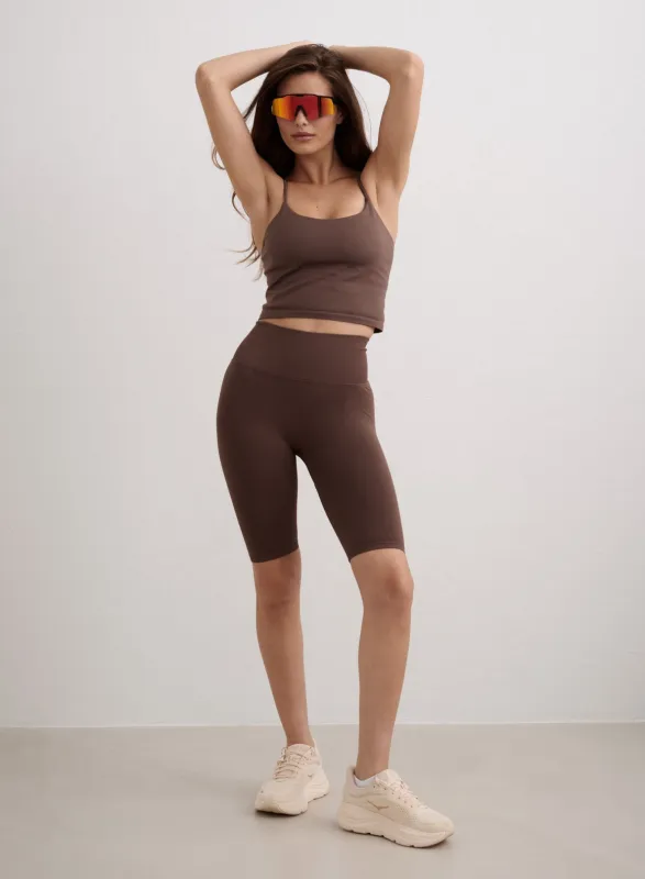 Macchiato Shape Seamless Biker Shorts made by Aimn